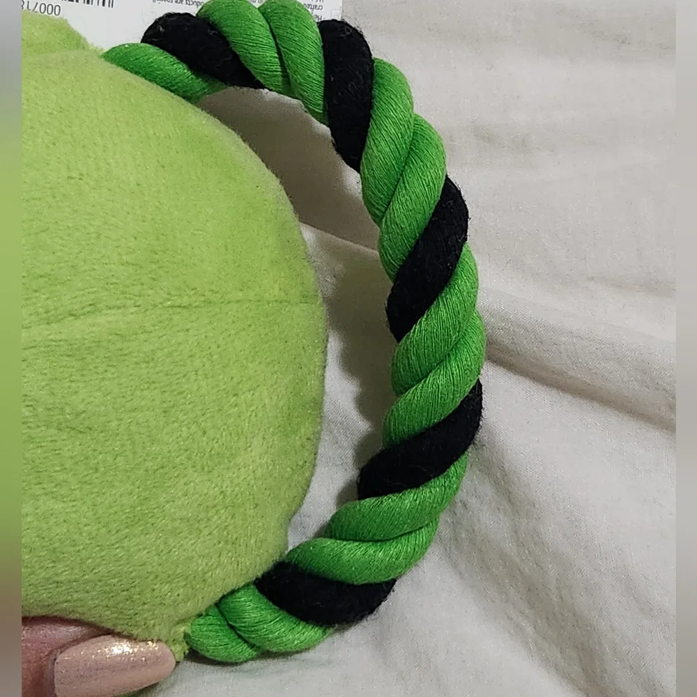 NWT Sugar Skull Halloween Squeaky Dog Toy Rope Plush